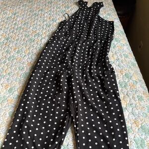 SHEIN Black and White Polka Dot Jumpsuit